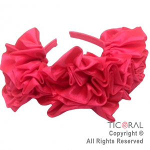 VINCHA CON 3 FLORES GRANDES TELA FUCSIA x 1 VINCHA CON 3 FLORES GRANDES TELA FUCSIA x 1